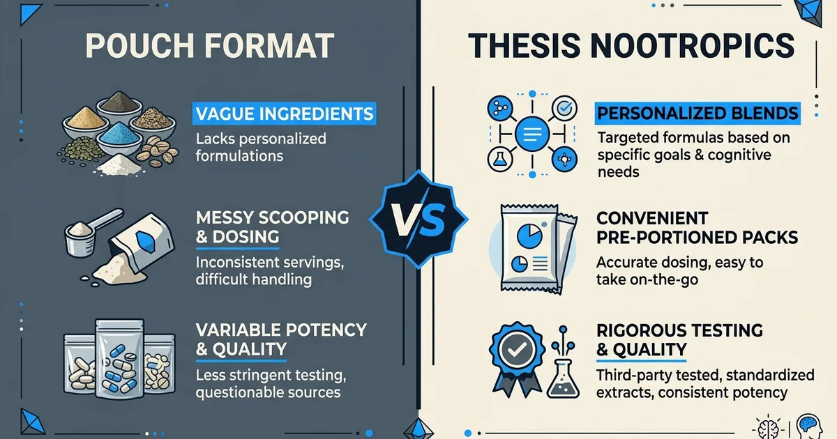 Roon vs Thesis Nootropics: Personalized Blends or One Clean Pouch?